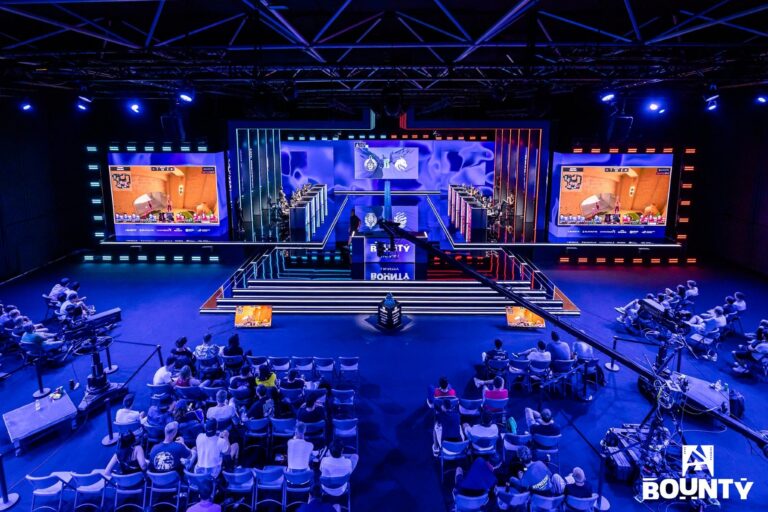 BLAST Bounty Season 1 2026 teams revealed Image of BLAST Bounty Season 2 event taking place in front of small seated crowd