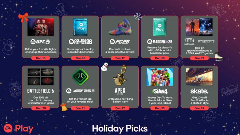Celebrate the Season with EA Play’s Holiday Picks Celebrate the Season with EA Play's Holiday Picks