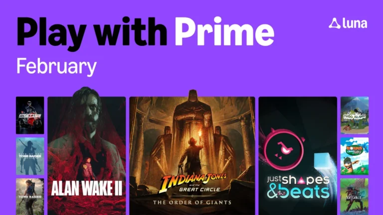 February 2026 Free Games on Amazon Luna: Indiana Jones DLC, Alan Wake 2, and More src bzg5o2 featured